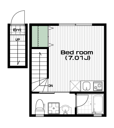 ときわ台駅の賃貸 70,000円 間取り図