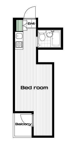町屋駅の賃貸 48,500円 間取り図