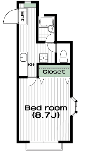 向ヶ丘遊園駅の賃貸 54,000円 間取り図