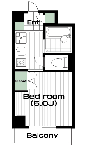 尾山台駅の賃貸 76,000円 間取り図