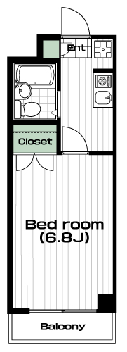 玉川学園前駅の賃貸 43,000円 間取り図