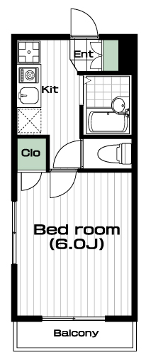 不動前駅の賃貸 76,000円 間取り図