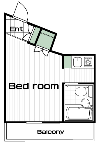 武蔵小金井駅の賃貸 48,000円 間取り図