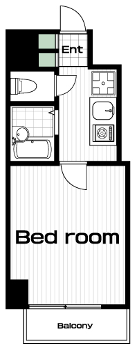 飯田橋駅の賃貸 77,000円 間取り図