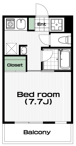 大塚・帝京大学駅の賃貸 56,000円 間取り図