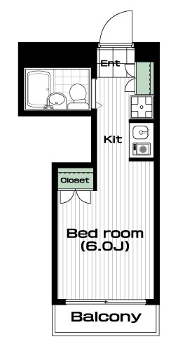 たまプラーザ駅の賃貸 46,000円 間取り図