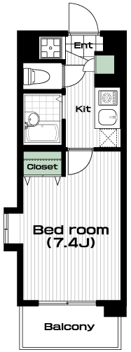 溝の口駅の賃貸 75,000円 間取り図