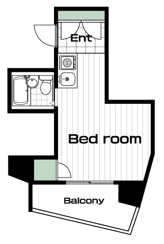 白楽駅の賃貸 39,000円 間取り図