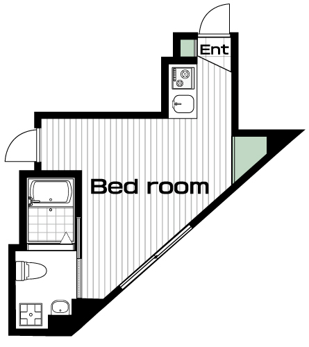 八王子駅の賃貸 62,000円 間取り図