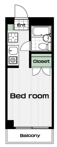 上井草駅の賃貸 52,000円 間取り図