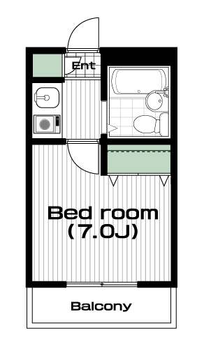 南与野駅の賃貸 35,000円 間取り図