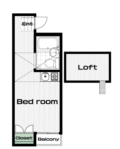 千歳船橋駅の賃貸 47,000円 間取り図