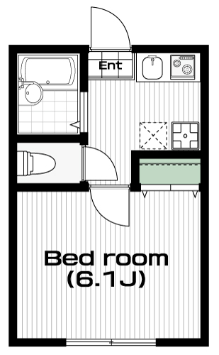 一橋学園駅の賃貸 61,000円 間取り図