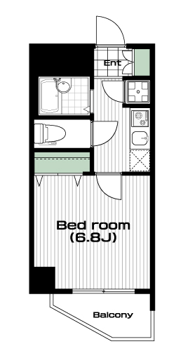 板橋区役所前駅の賃貸 82,000円 間取り図
