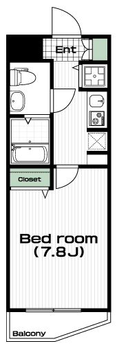 千歳烏山駅の賃貸 85,000円 間取り図