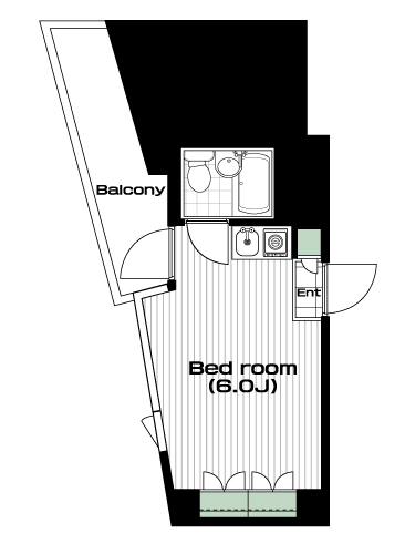 護国寺駅の賃貸 71,000円 間取り図