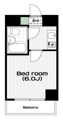 巣鴨駅の賃貸 65,000円 間取り図