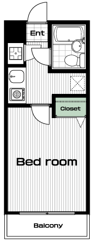 日野駅の賃貸 46,000円 間取り図
