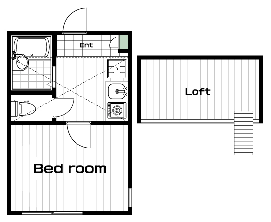 登戸駅の賃貸 62,000円 間取り図