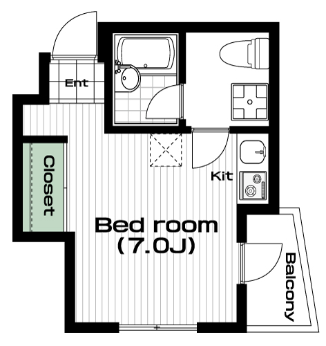 駒場東大前駅の賃貸 94,000円 間取り図
