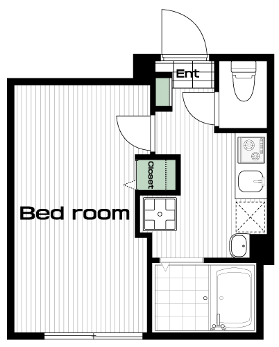明大前駅の賃貸 85,000円 間取り図