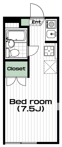 綱島駅の賃貸 46,000円 間取り図