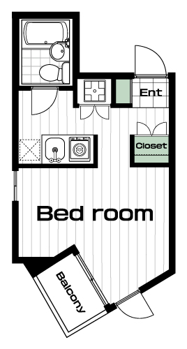 町田駅の賃貸 53,000円 間取り図