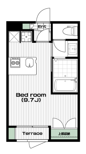 鶴ヶ島駅の賃貸 49,000円 間取り図
