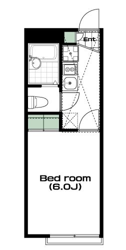 東大宮駅の賃貸 45,000円 間取り図