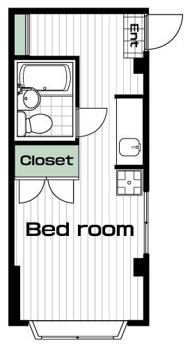 日吉駅の賃貸 48,000円 間取り図