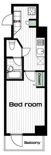 溝の口駅の賃貸 68,000円 間取り図