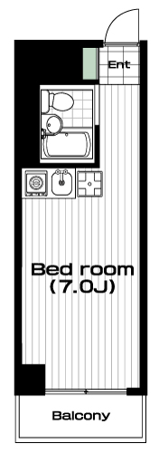 駒沢大学駅の賃貸 72,000円 間取り図