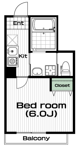 玉川学園前駅の賃貸 55,000円 間取り図