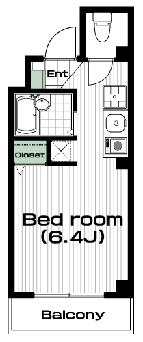 駒沢大学駅の賃貸 72,000円 間取り図