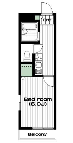 所沢駅の賃貸 64,000円 間取り図