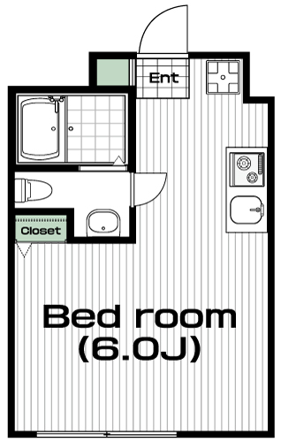 初台駅の賃貸 78,000円 間取り図