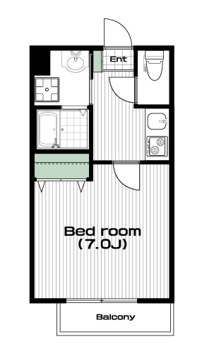 東池袋駅の賃貸 88,000円 間取り図