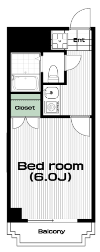調布駅の賃貸 52,000円 間取り図
