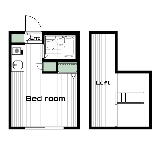 練馬高野台駅の賃貸 52,000円 間取り図