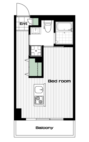 富士見台駅の賃貸 77,000円 間取り図