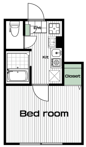 蒲田駅の賃貸 75,000円 間取り図