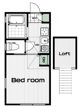 星川駅の賃貸 52,000円 間取り図