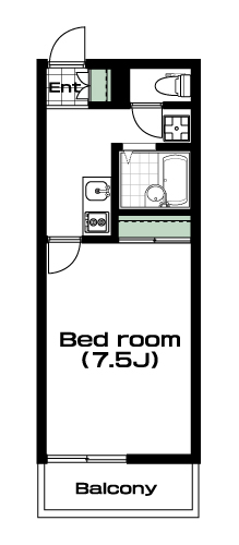 南与野駅の賃貸 57,000円 間取り図