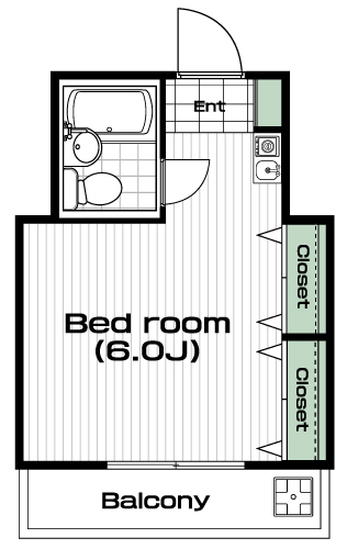日吉駅の賃貸 59,000円 間取り図