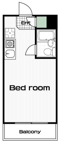 桜上水駅の賃貸 56,000円 間取り図