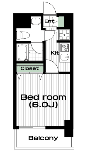 大岡山駅の賃貸 85,000円 間取り図