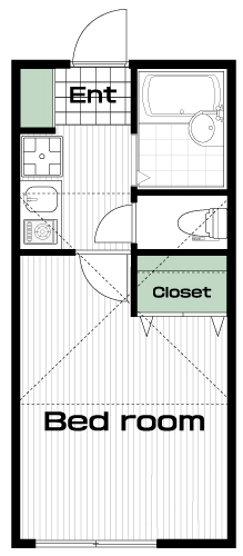 武蔵関駅の賃貸 65,000円 間取り図