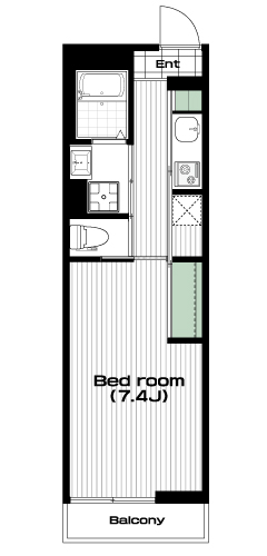 川越駅の賃貸 70,000円 間取り図