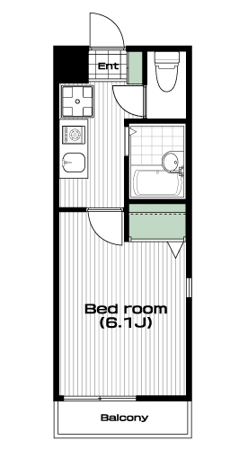 板橋本町駅の賃貸 65,000円 間取り図