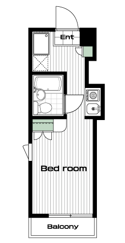 本蓮沼駅の賃貸 45,000円 間取り図